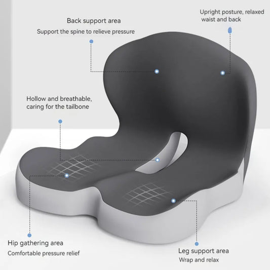 Ergonomic 2-in-1 seat cushion