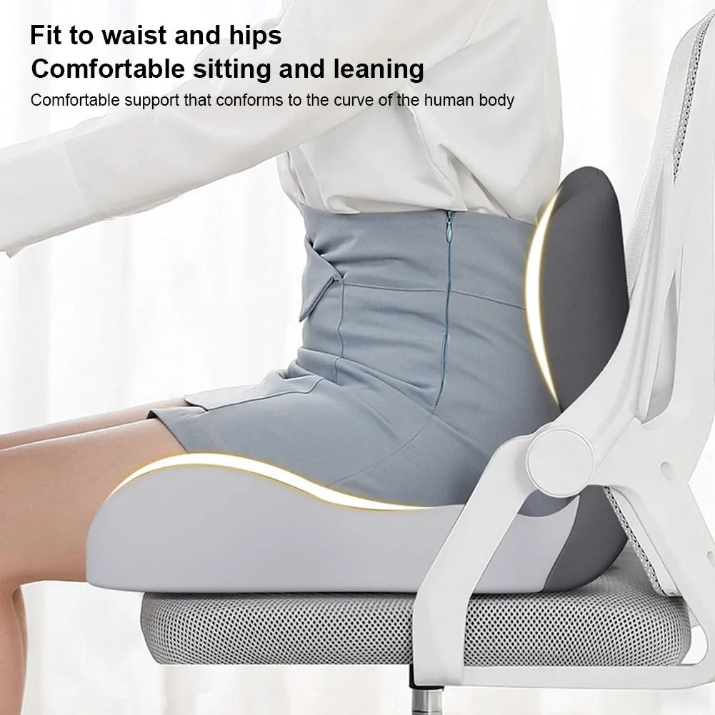 Ergonomic 2-in-1 seat cushion