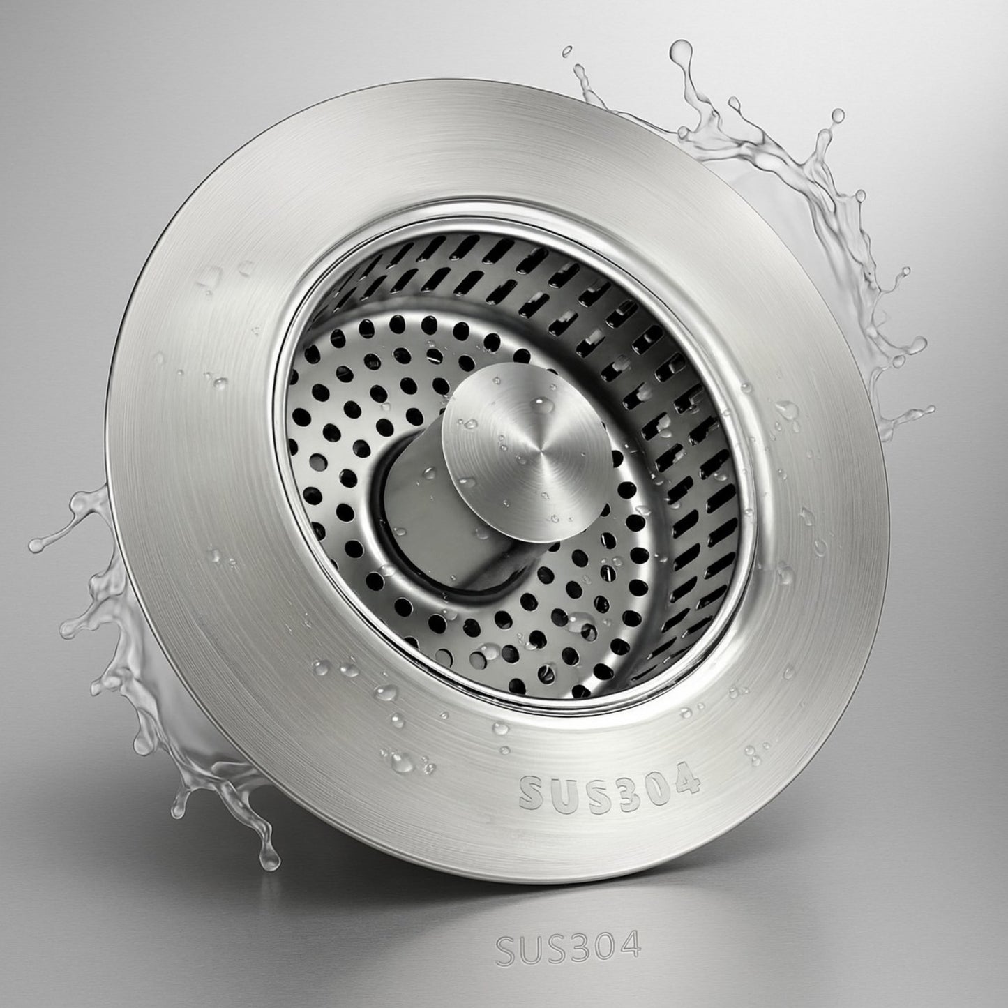 AquaPress™— 3-in-1 Drain Strainer & Stopper