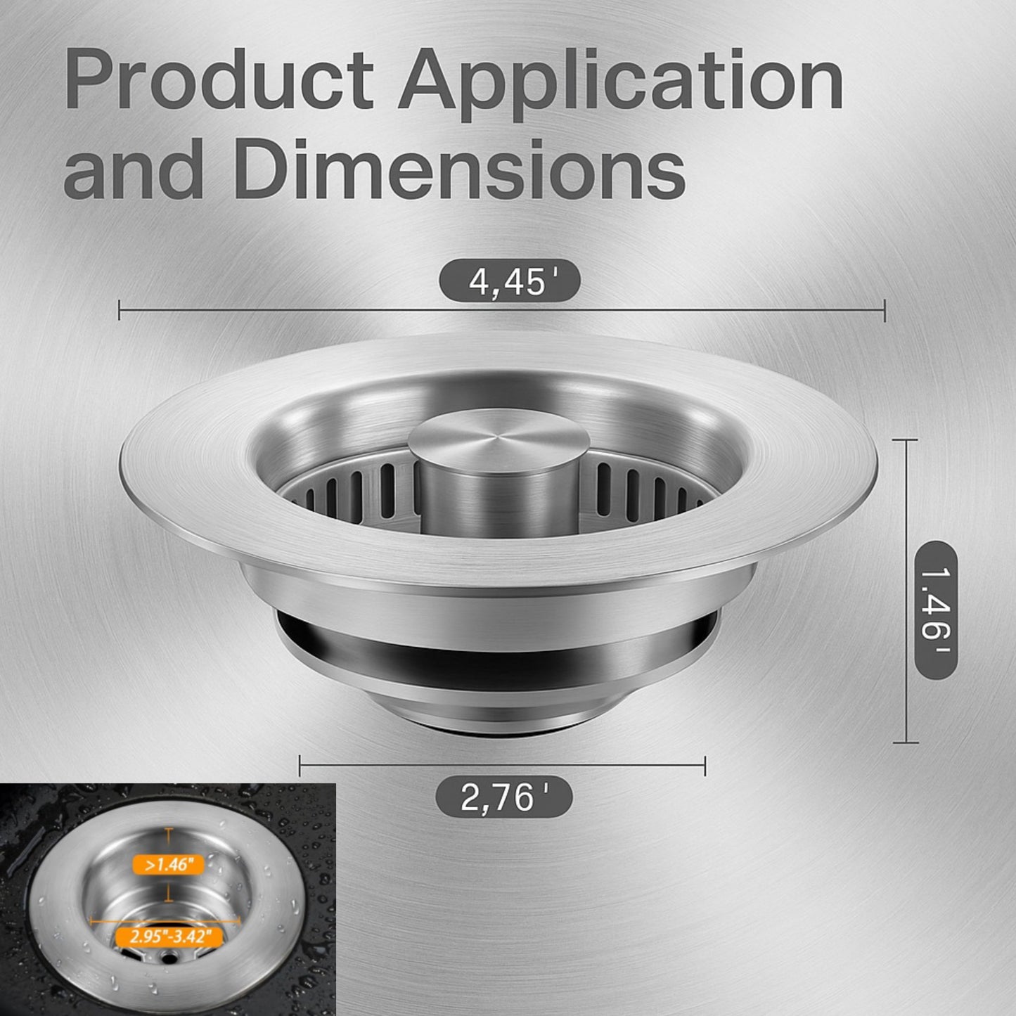 AquaPress™— 3-in-1 Drain Strainer & Stopper